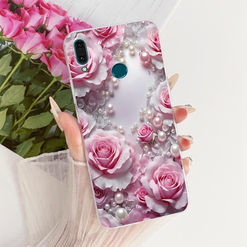 For Huawei Y9 2019 Case JKM-LX1 JKM-LX2 New Flowers Butterfly Painted Cover Soft Silicone Case For Huawei Y9s Y 9 s Y9 2019 Bags