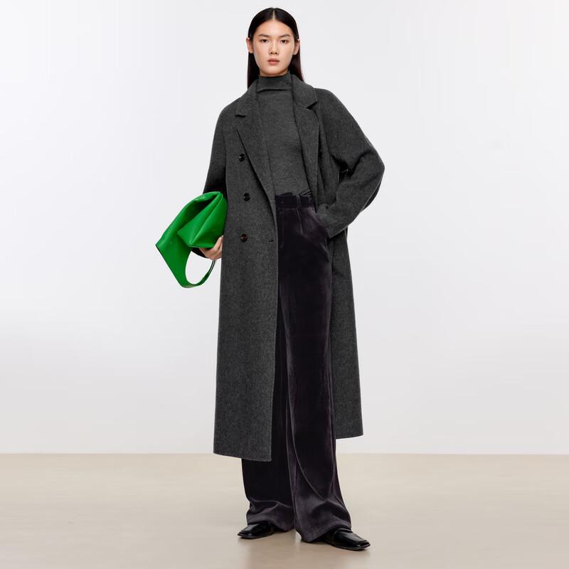 eifini Women's Mid-length Elegant Wool Blend Coat