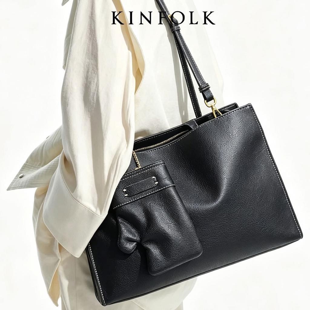 New Lazy Style British Personalized Design Tote Bag Glove Fold Large Capacity Shoulder Bag