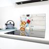 GLASS PROTECTIVE PLATE FOR STOVE 90x52 COFFEE