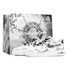 Air Force 1 Kaleidoscope, Mist Note, Сумка для покупок, Износостойкие, Низкие, Скейтбордические кроссовки, Мужские, Черно-белые, CW2288-111(Team113-S-BOX)