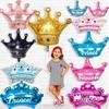 Gold Crown Balloon Set - Large, Medium, and Small Sizes for Birthday Decoration