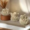 Angel Aromatherapy Candle - Smokeless Soy Wax with Little Angel Ornaments for Birthday or Full Moon Souvenir Atmosphere