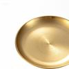 34cm Minimalist Stainless Steel Dining Plate