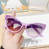 Модные детские солнцезащитные очки «кошачий глаз», блестящие, конфетного цвета, с бантиком, детские милые очки, тренд, очки для девочек и мальчиков