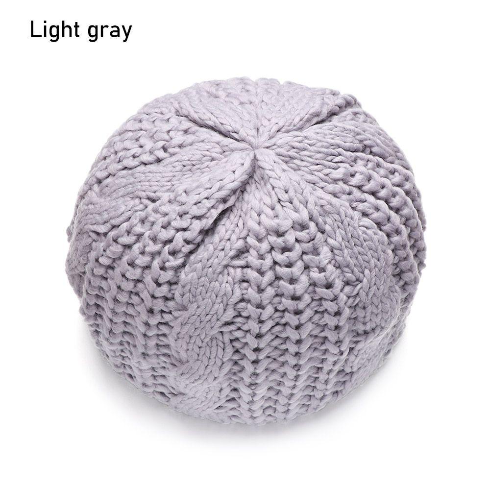Women Girl Ribbed Vintage Warm Beret Hat French Artist Cap Knitted Cap Painter Hat