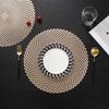 Table Mat  Bronzing PVC Placemat Hollow Insulation Coaster Pads Table Bowl Home Christmas Decor Heat Resistant