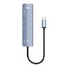 Алюминиевый USB Type C Док-станция-удлинитель Поддерживает UHD Видеовыход Быстрая Зарядка 100 Вт 7 Слотов Включая DisplayPort 1.4 Видео Подключение RJ45 USB2.0