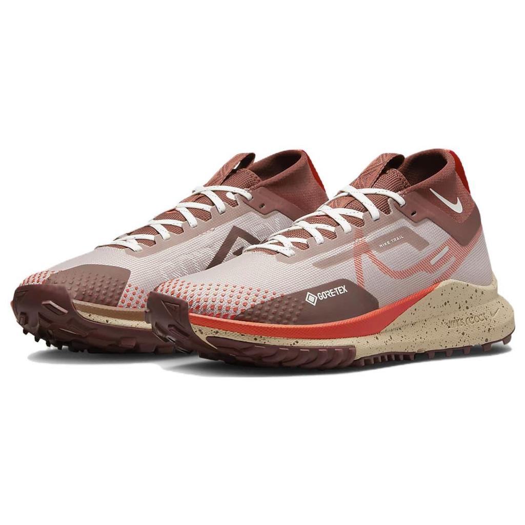 Nike React Pegasus Trail 4 Gore Tex Diffused Taupe Dark Pony Sail Picante Red Женские DJ7929-200