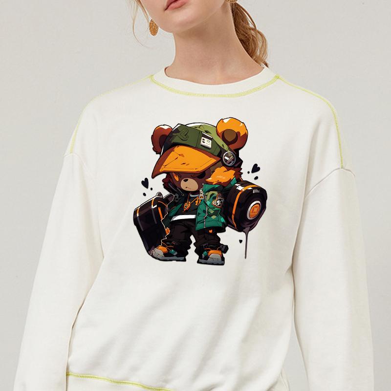 Hiphop Bears Patch For Clothes Iron On Fabric Stickers Washable New Heat Transfer Garment Accessory Diy Heat Transfer