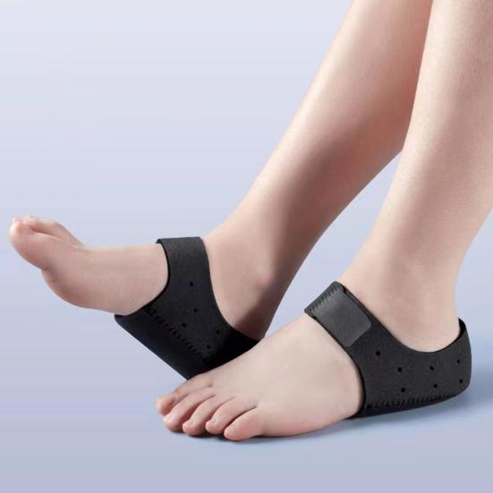 1 пара силиконовых накладок на пятку, лента-застежка, обезболивающая поддержка при подошвенном фасциите, ахилловом тендините