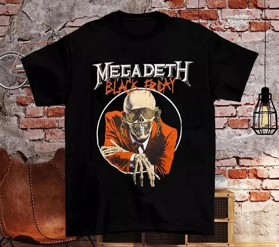 Megadeth Черная пятница Хлопок Унисекс Полный размер S-3XL Унисекс Футболка