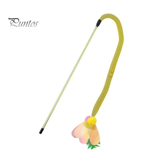 Игрушка-палочка для кошек, интерактивный маленький плюшевый шарик, тизер для котят, палочка-игрушка с колокольчиком, устойчивый к царапинам, мягкий шланг, палочка-дразнилка для кошек для игр