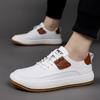 Модные классические мужские туфли из вулканизированной кожи 2024 года, повседневная школьная обувь из натуральной кожи, мужские кроссовки ручной работы на шнуровке, универсальная обувь для скейтбординга, мужская