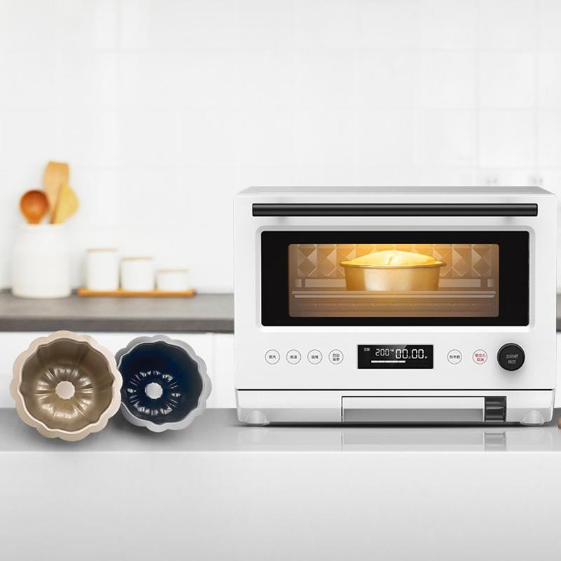 1Pcs 4Inch Mini Cake Pan Nonstick Fluted Baking Mold Carbon Steel Flower Shape Tube Pan For Brownie Cupcake Pudding Muffin