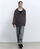 INSILENCE Cozy Soft Hooded Zip-Up Knit Ash Brown