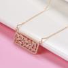 SIMJOO Stylish Zircon Necklace Creative Rose Gold Necklace