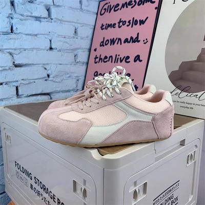 Нишевый дизайн ретро моральные тренировочные туфли женские 2025 весна и осень новые на плоской подошве с внутренней танкеткой кеды повседневные сетчатые спортивные туфли