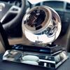 Auto Aromatherapy Car Decoration Interior Decorations Car Crystal Perfume Holder Crystal Ball with Clock Car Perfume Holder