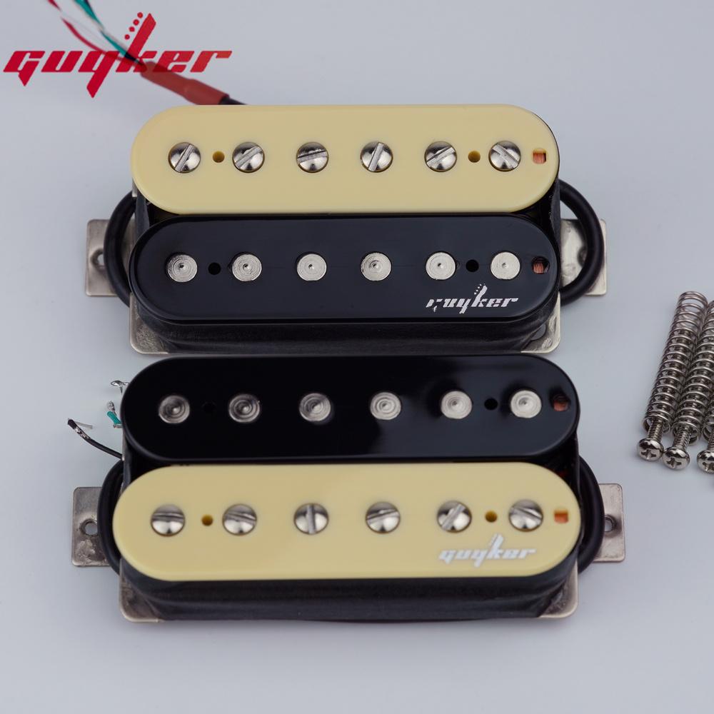 Guyker Электрогитарные звукосниматели Humbucker Двойная катушка Бриджевый звукосниматель для гитары Комплект звукоснимателей для грифа - Черный