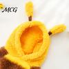 Pet Hoodie Cute Bee Dog Hoodie, Plush Hooded Outfit with 3D Small Antennae And Wings, Cozy Striped Costume for Dogs Wings