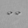 NORMALLEE [Silver 925] Single Cubic One-touch Earrings