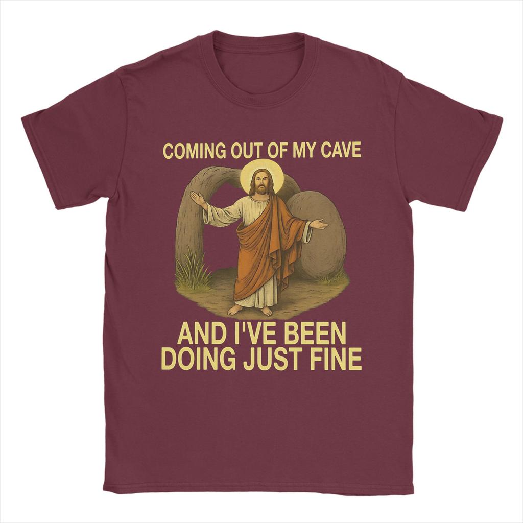 jesus coming out T Shirts Unisex Women 100 Cotton Humorous TShirts O Neck Jesus Meme Tee Shirt Short Sleeve Tops Printed