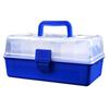 Fishing Gear Storage Box with Double-Sided Lure Compartments and Soft Bait Holder