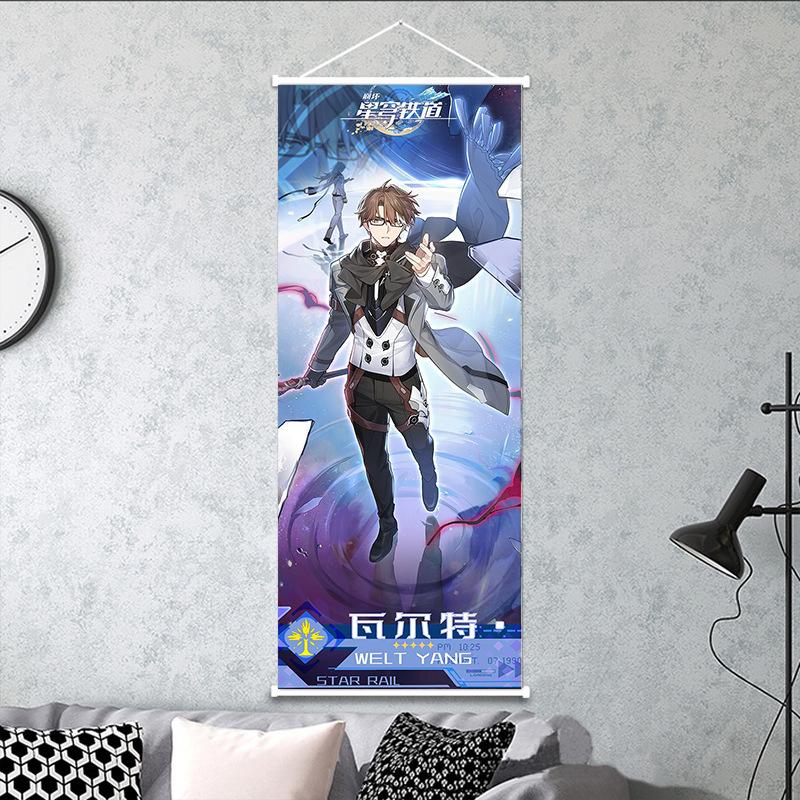 25x75 см Honkai Star Rail подвесная картина Kafka DanHeng персиковая кожа декоративный свиток