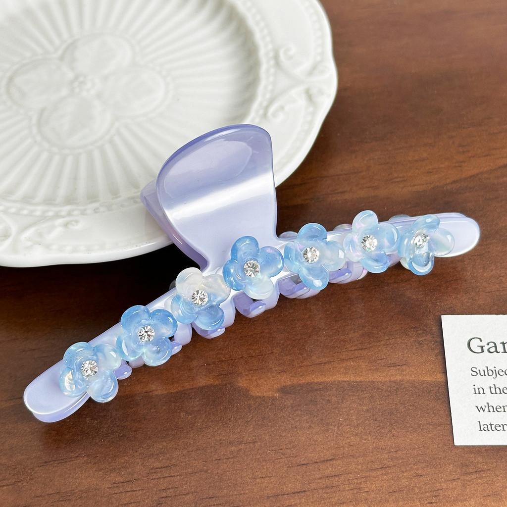 Роскошная большая заколка-краб для волос с потрясающими цветочными акцентами для стильных женщин