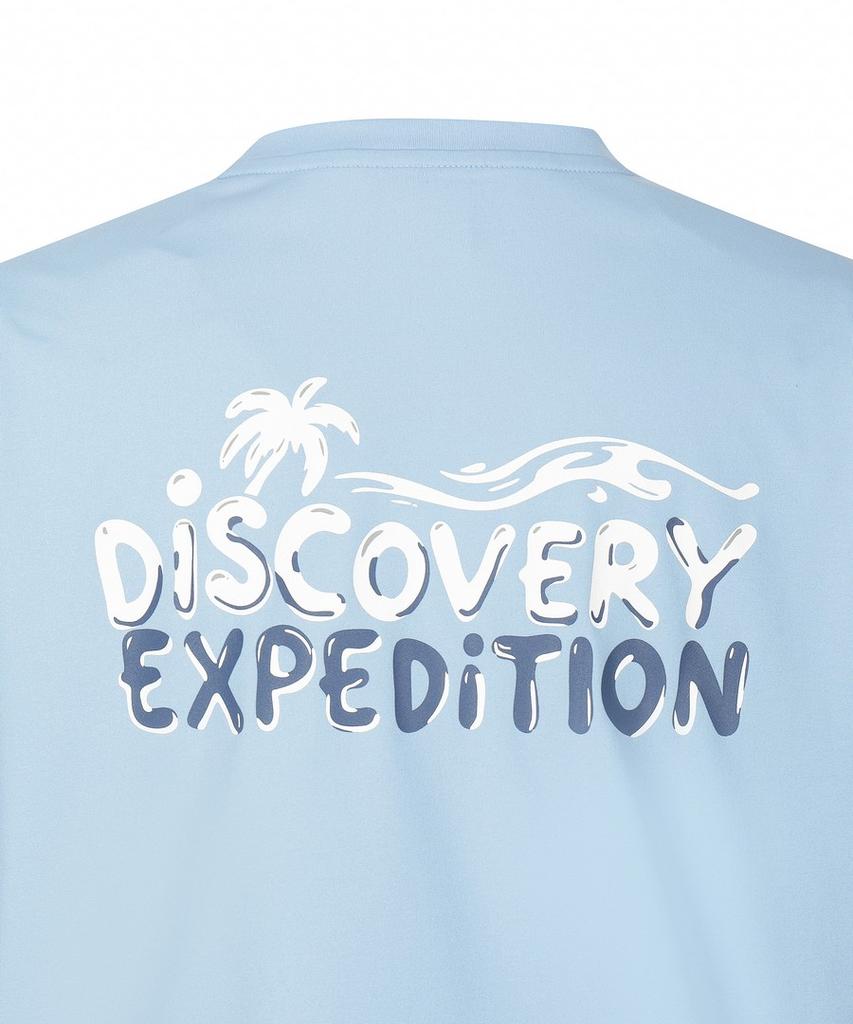 DISCOVERY EXPEDITION Женская базовая укороченная футболка с коротким рукавом для пляжа (Л/Синий)