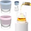 Круглая силиконовая форма для хоккея с шайбой Whisky, большой сферический кубик льда, измельчитель льда, подходит для бара, домашней кухни, принадлежностей