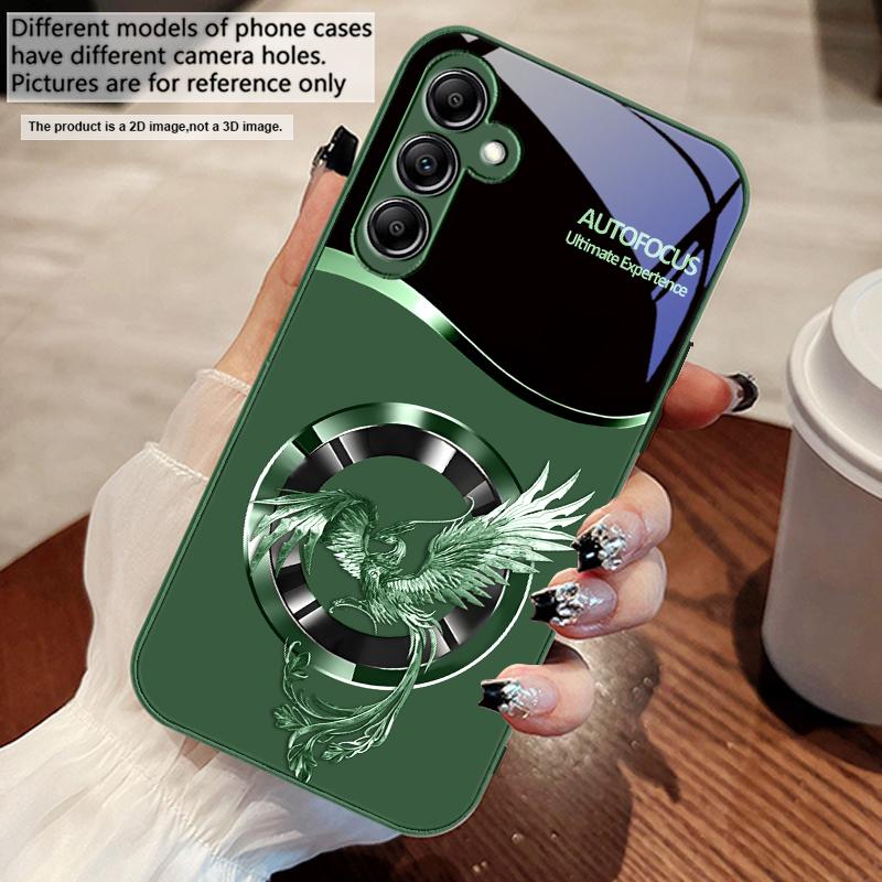 Красивый розовый феникс для Samsung A73 72 71 A70 56 55 54 A53 52 51 A50 42 A35 A34 33 32 31 26 25 24 23 22 30 стеклянный чехол для телефона
