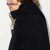 MO&Co. Women's Alpaca Blend Mid-Length Coat with Scarf