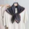 Silk Wool Pony Totem Orange Silk Cashmere Scarf Multi-Purpose Small Square Scarf