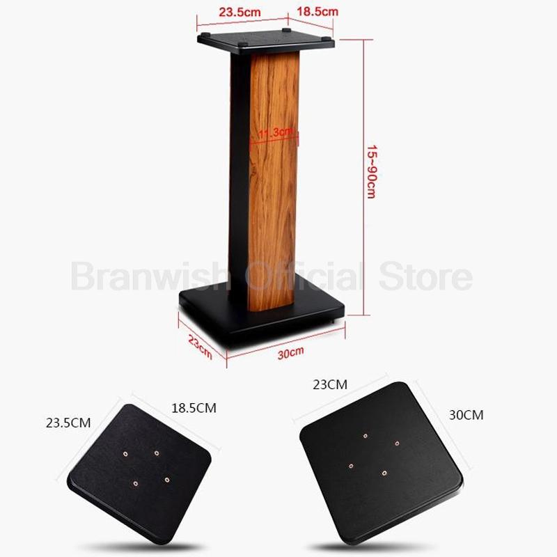 50-80 см подставка для колонок Woodgrain напольный держатель для усилителя-сателлита для домашнего полочного динамика кронштейн для монитора объемного звучания