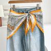 Satin Waist Triangle Scarf Belt Ethnic Style Shirt Extender Fashion Silk Scarf  Women's Fashion
