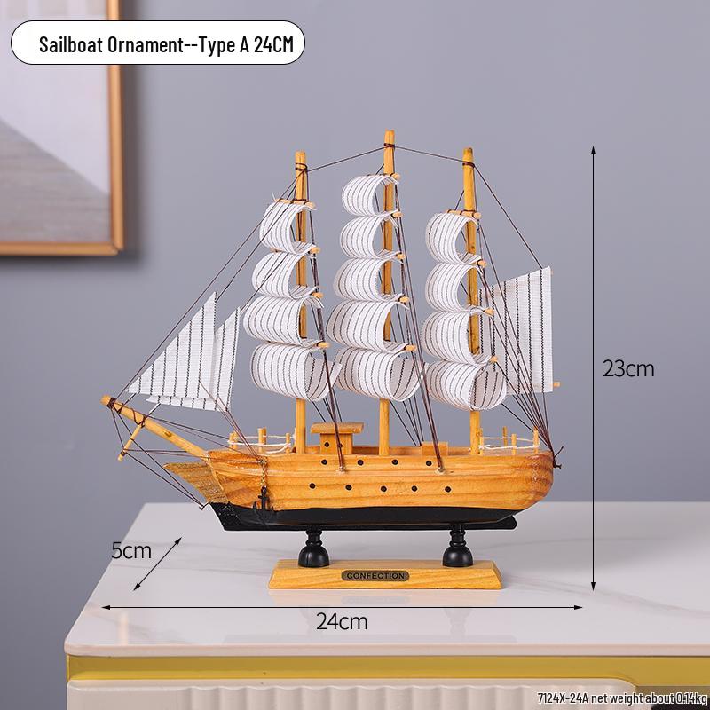 Орнамент Парусная лодка - Модель для украшения дома или офиса
