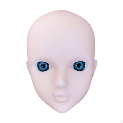 1/6 Женская голова куклы 12" Фигурка 3D глаза Без волос DIY Макияж Тренировка