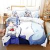 New Anime Girls The Demon Girl Next Door Bedding Set Single Twin Full Queen King Size Bed Set Adult Kid Bedroom Duvet Cover Sets