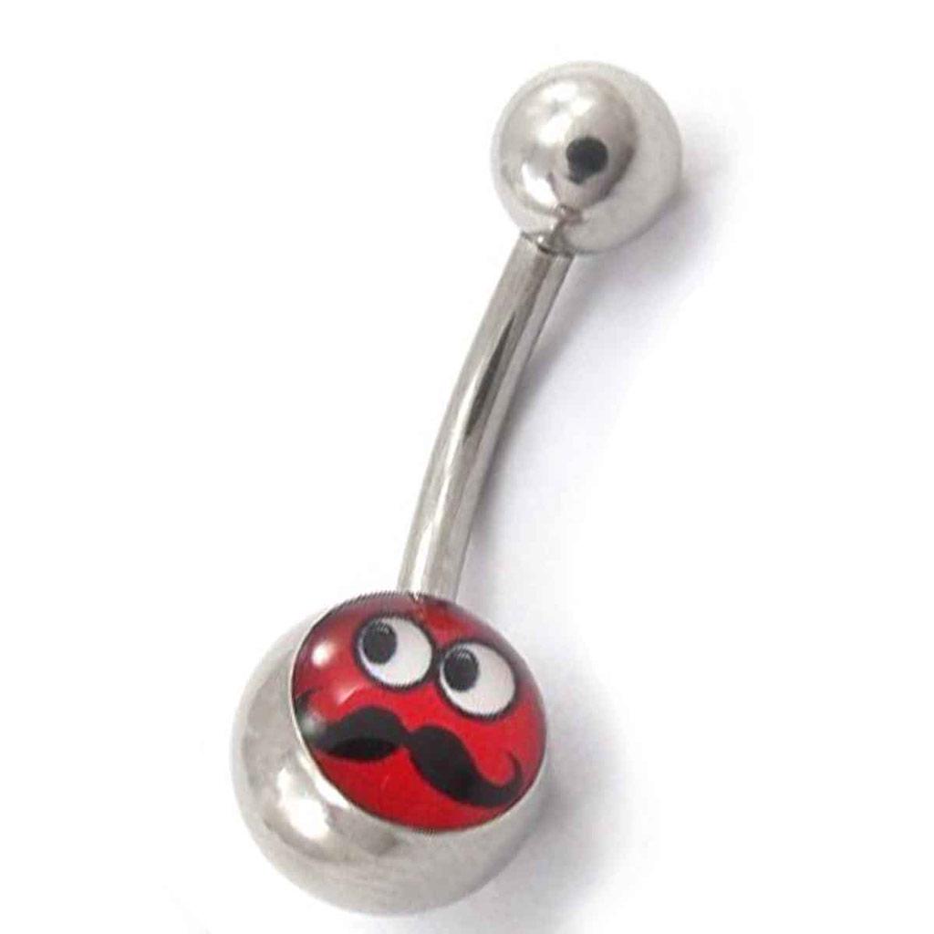 Les Trésors De Lily [J8941] - Красный пирсинг «Усы»