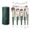Набор кистей для макияжа Green Cloud из 14 предметов: В комплект входят кисти для пудры, румян и хайлайтера.