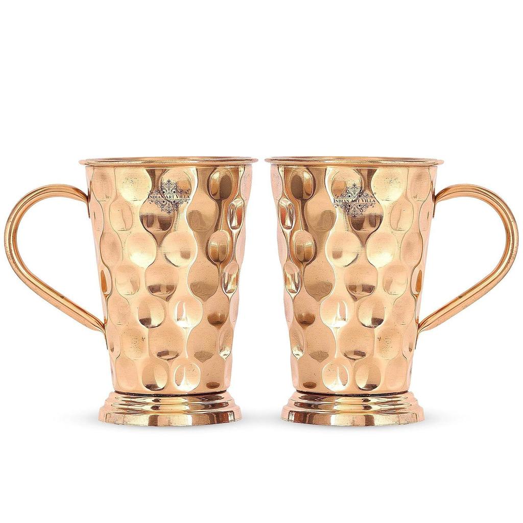 Кружка для пива и коктейля «Московский мул» из чистой меди в форме длинного ведра с кованым дизайном, лучшая для пивных коктейльных вечеринок, барная посуда, объем 450 мл, набор из 2 штук