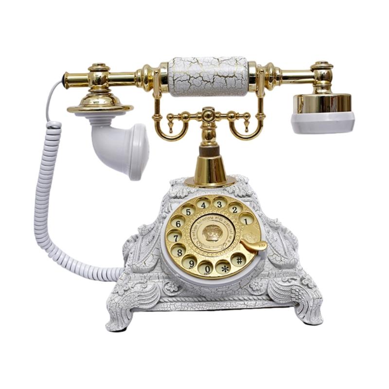 Классическая ретро модель телефона-реплики из смол с дисковым набором для декора стола, полки, фотосъемки