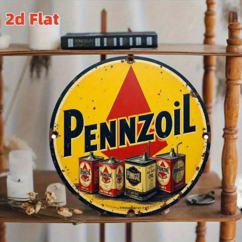 Винтажная металлическая жестяная вывеска Pennzoil Ретро Декор стен Рекламное искусство Сельский Декор гаража