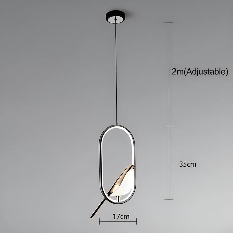 Nordic Magpie Bird LED Cord Подвесные светильники для спальни, черные, серебристые, подвесные светильники, люстра, лампа для дома, AC85-265V