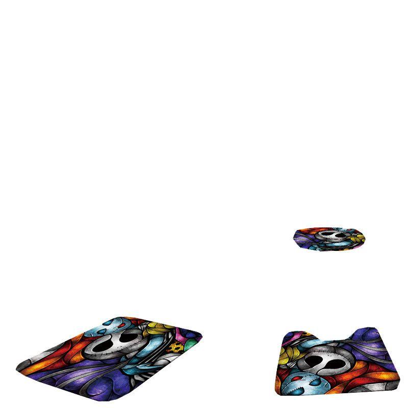 Soft And Comfortable The Nightmare Before Christmas Shower Curtain And Mat Set