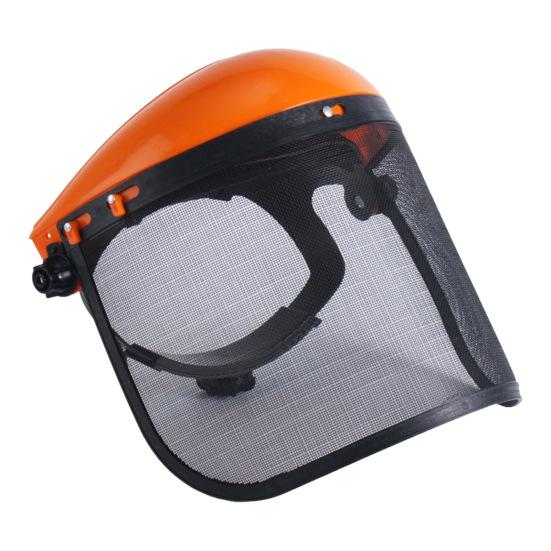 Safety Face Shield with Mesh Visor Ventilated Protective Helmet Chainsaw Safety Shield for Forestry Work Yard Work Weeding