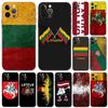Чехол для телефона с флагом Латвии и Литвы для iPhone 2020se 6 6s 7 8 plus x 10 XR XS 11 12 13 mini pro MAX, черная задняя крышка из ТПУ