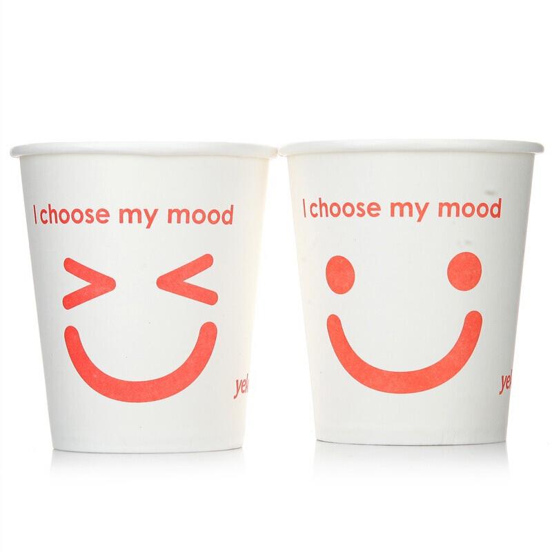 Yekee Disposable Paper Cups, Thickened Leak-Proof Water Cups, Coffee Mugs (230g Paper), 400 Pieces, 250ml, JD-7109